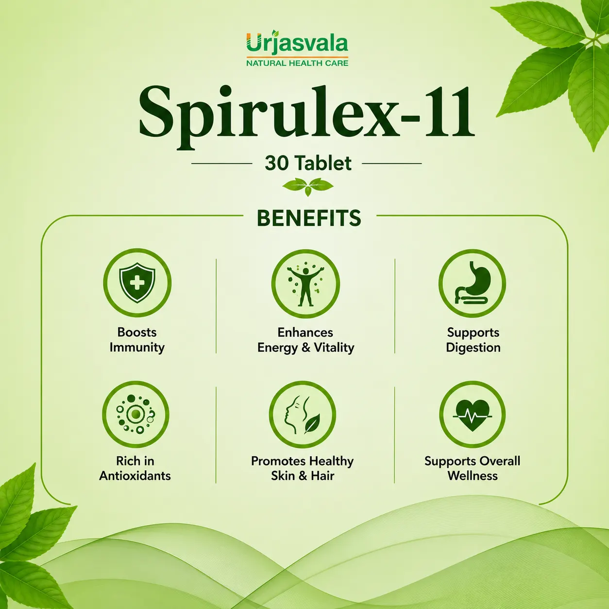 Benefits of Urjasvala Spirulex-11 Tablets