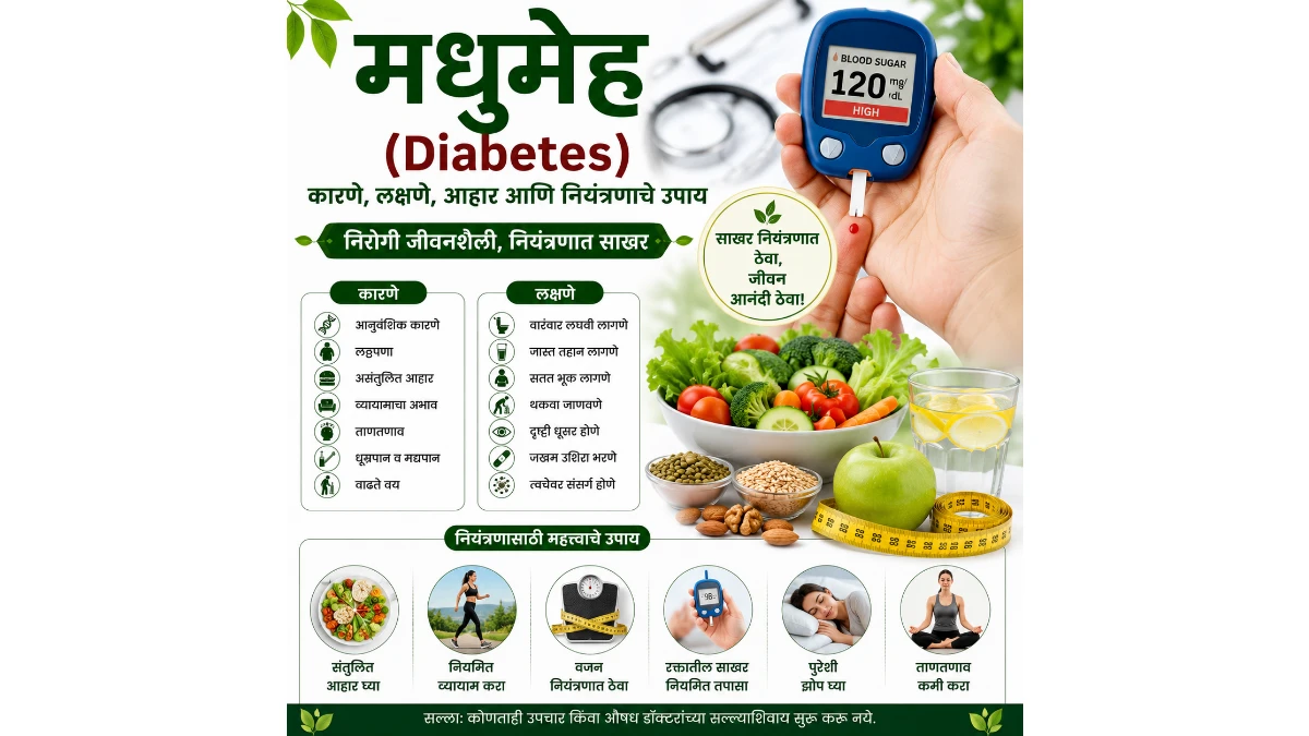 मधुमेह (Diabetes) म्हणजे काय? कारणे, आहार