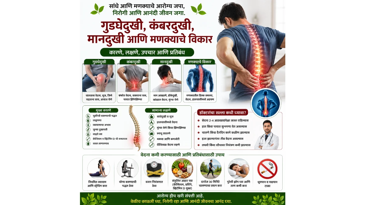 गुडघेदुखी, मानदुखी आणि मणक्याच्या विकारांवर नैसर्गिक उपाय