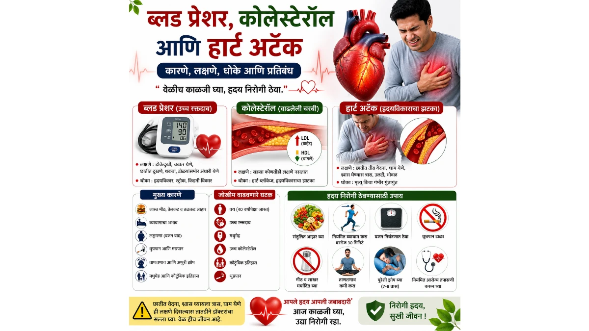 उच्च रक्तदाब आणि कोलेस्टेरॉल: कारणे, लक्षणे व नैसर्गिक उपाय