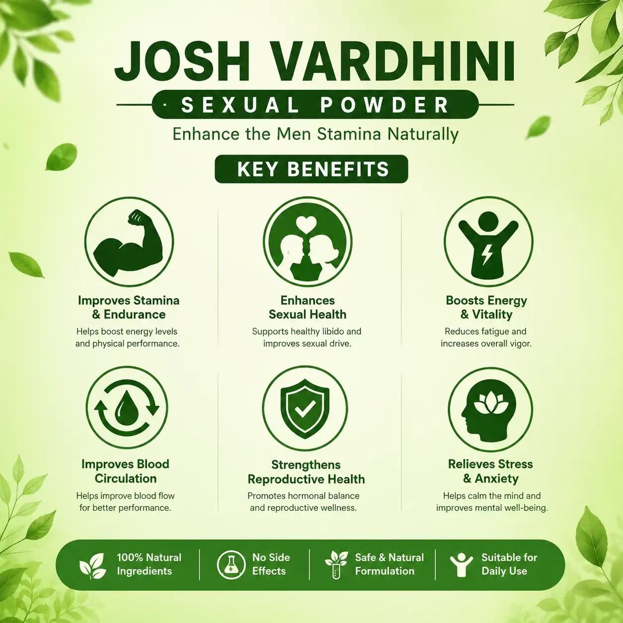 Benefits of Urjasvala Josh Vardhini Powder
