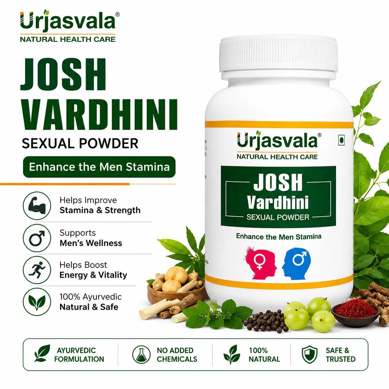 Ayurvedic Josh Vardhini Powder for Daily Men's Wellness