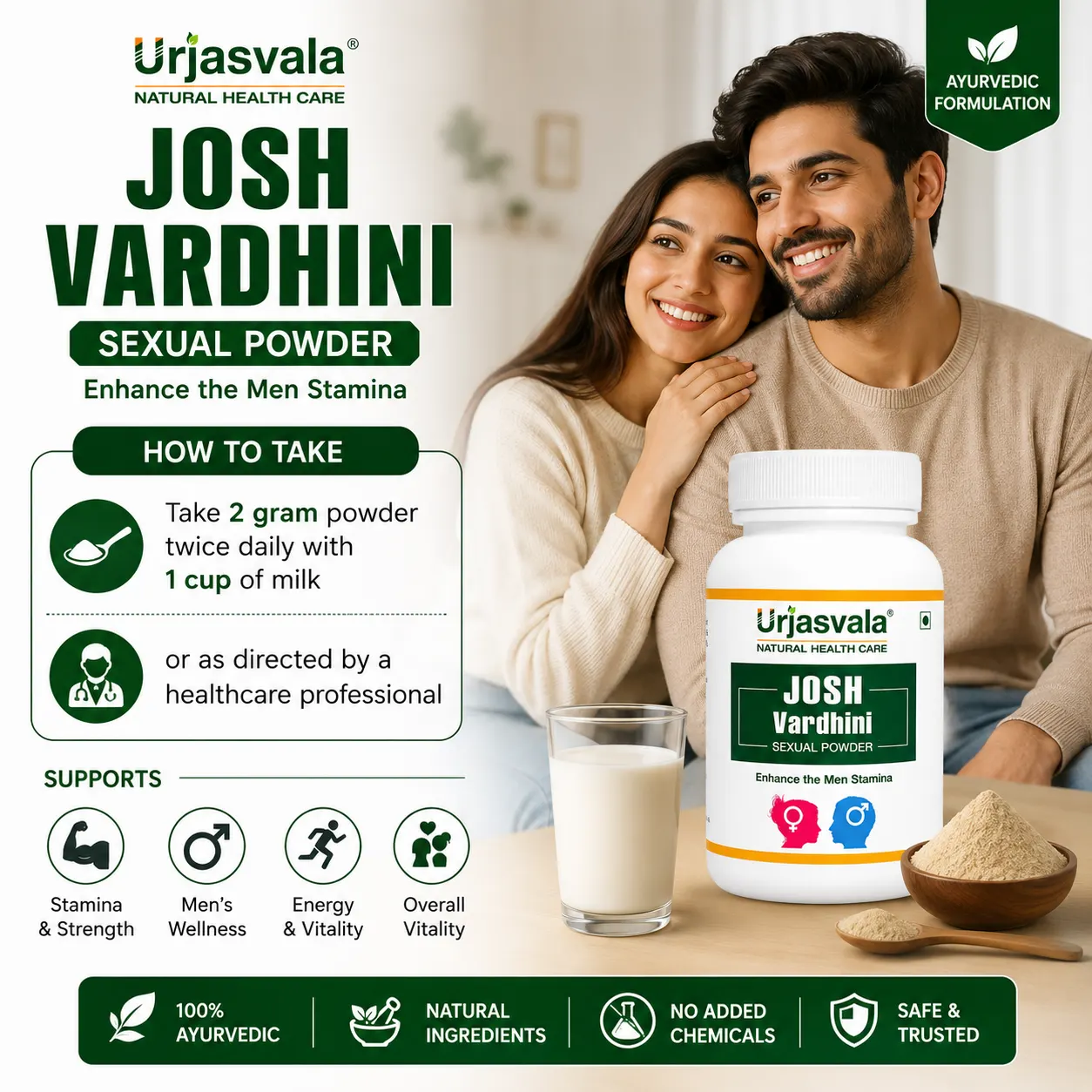 How to Use Urjasvala Josh Vardhini Powder