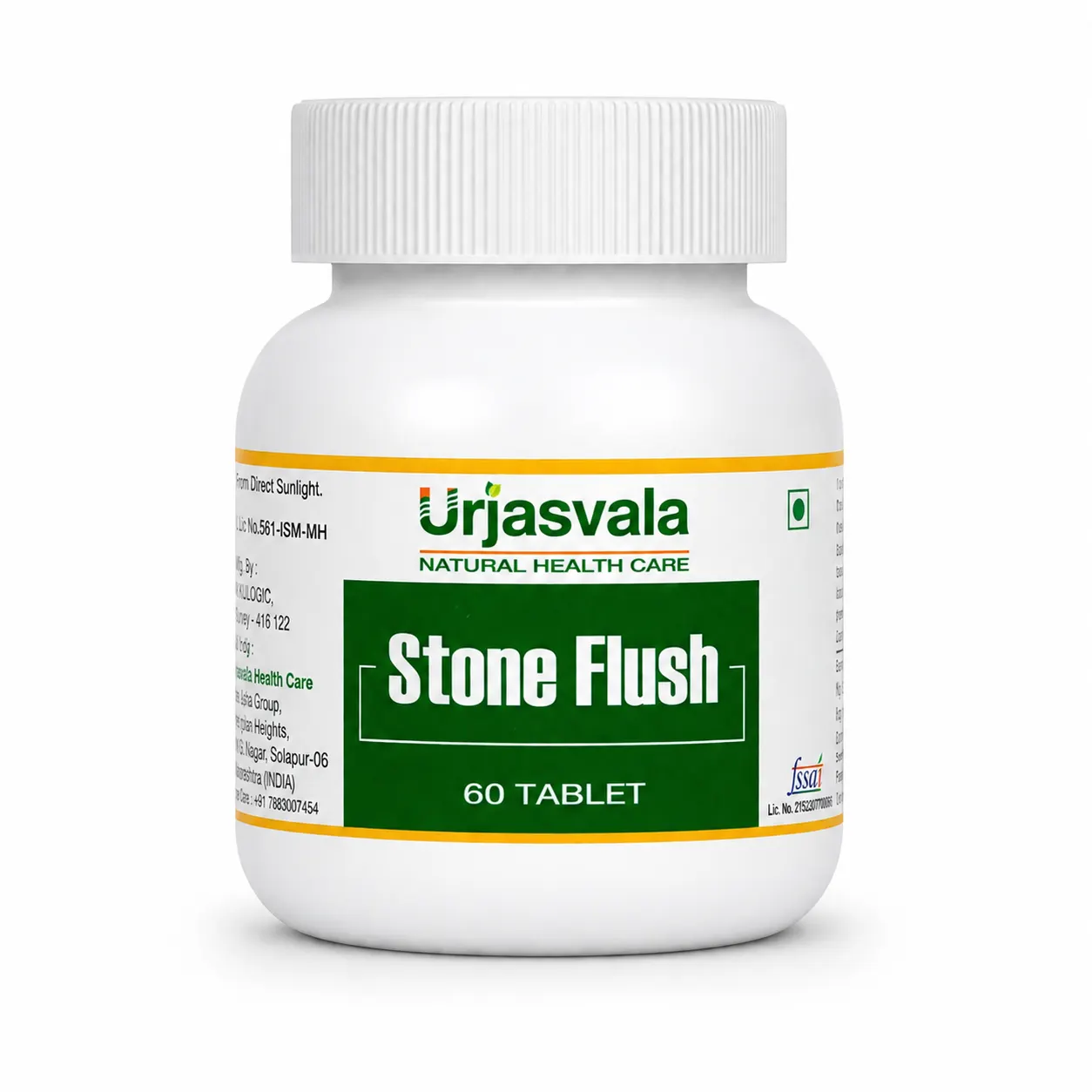 Urjasvala Stone Flush 60 Tablets Ayurvedic Kidney Stone Support Supplement