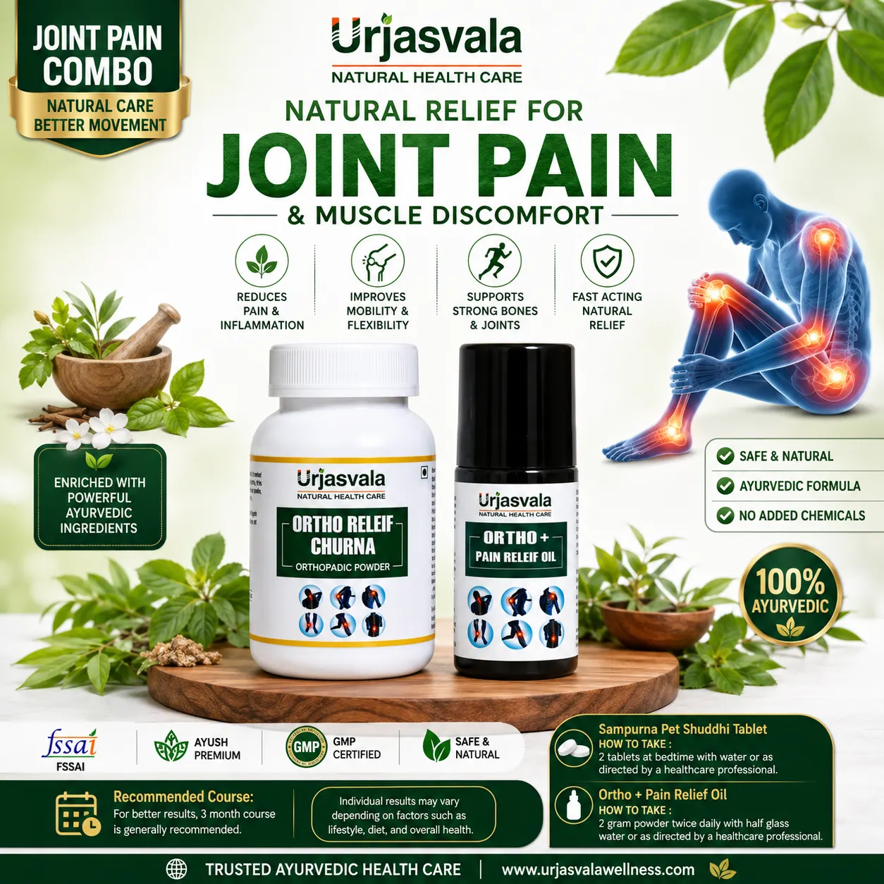 Benefits of Urjasvala Joint Pain Combo