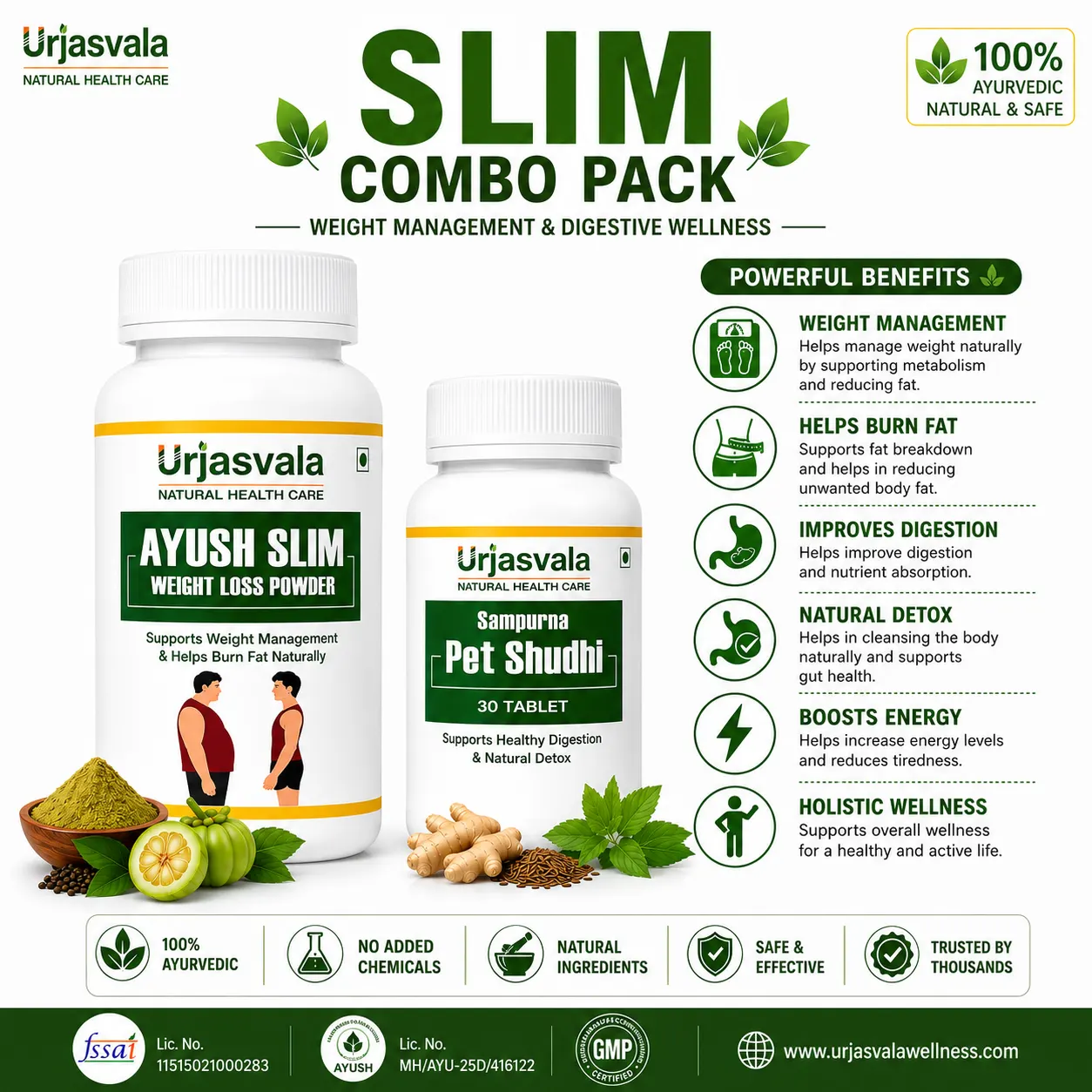 Urjasvala Slim Combo Benefits for Healthy Weight Management