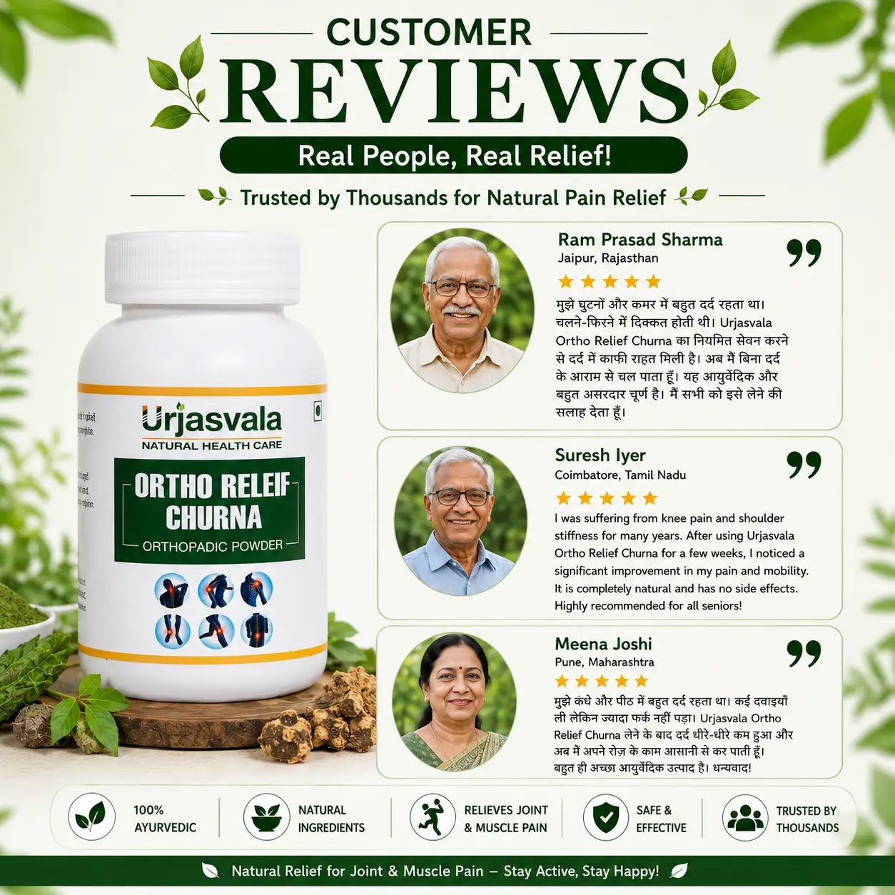 Urjasvala Ortho Relief Churna Quality Assurance