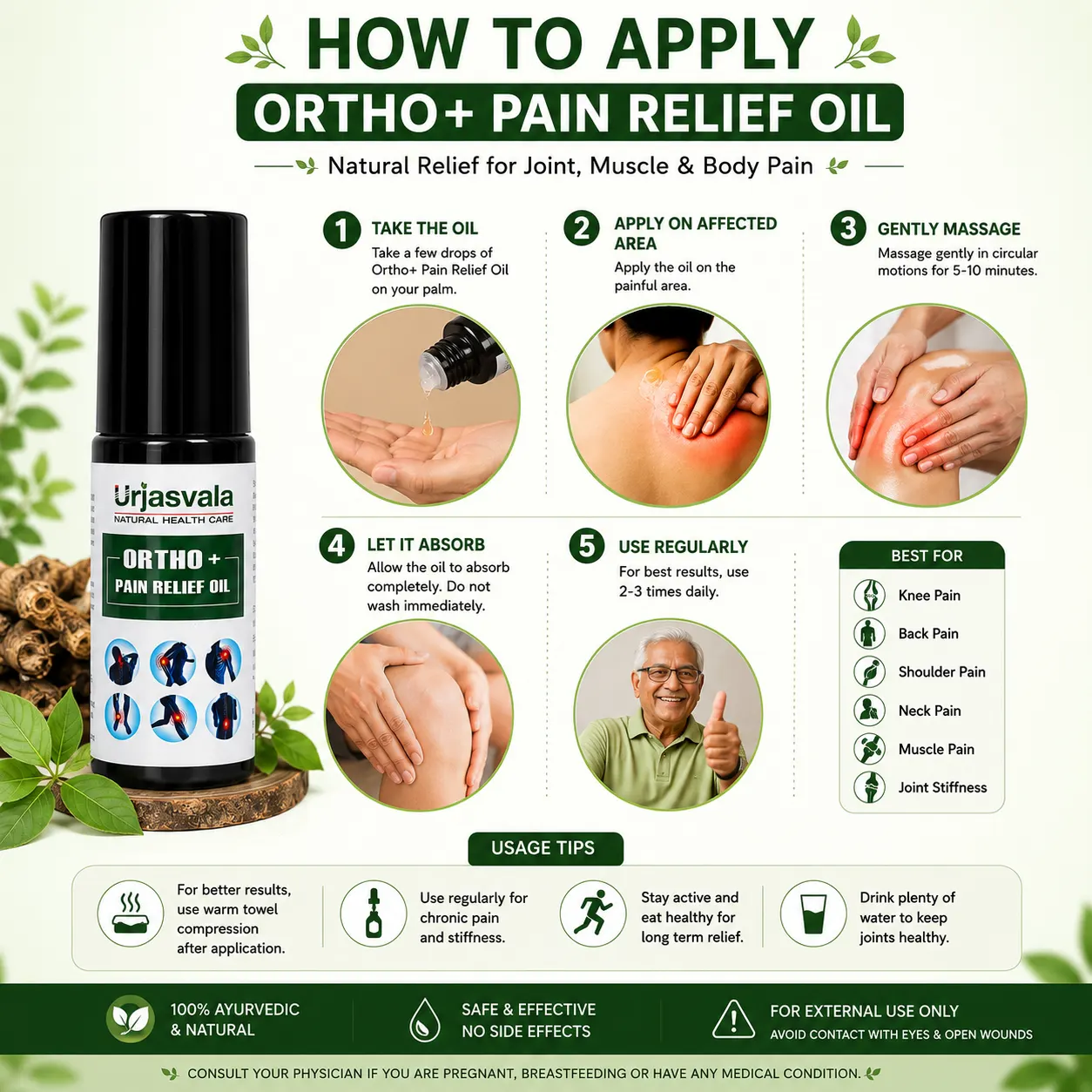 How to Use Urjasvala Ortho Pain Relief Oil Spray