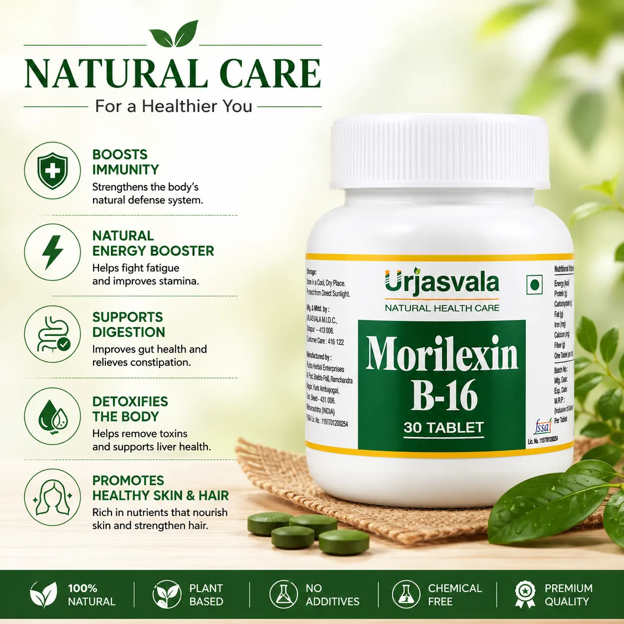 Healthy Lifestyle with Urjasvala Morilexin B-16 Tablets