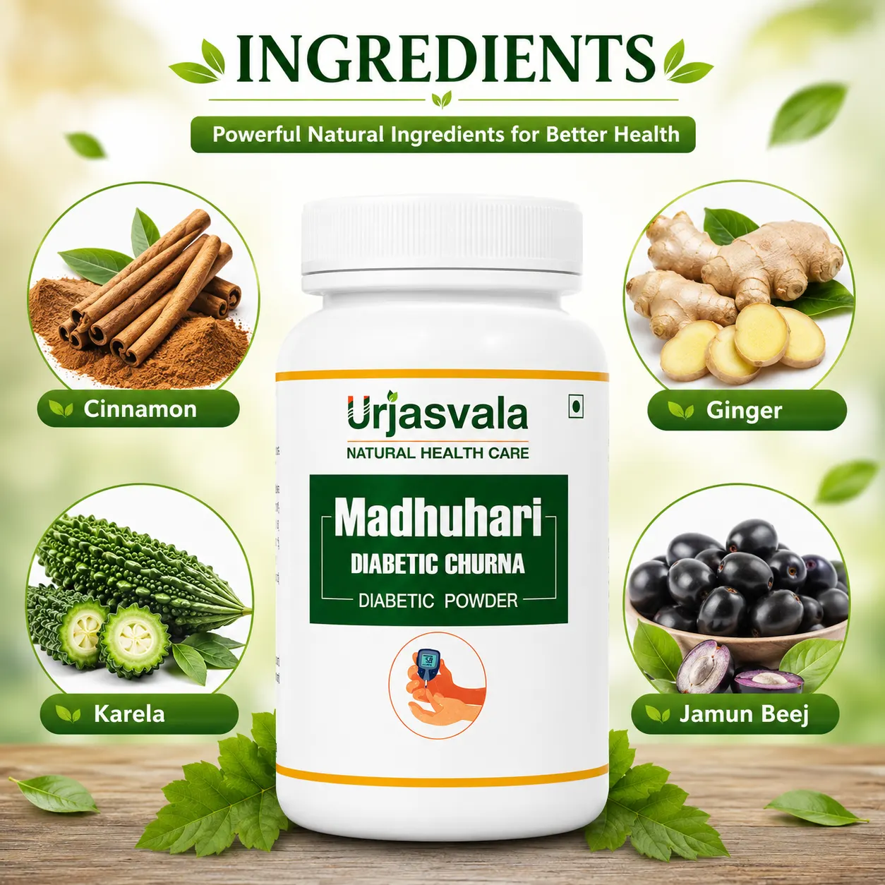 Herbal Ingredients in Urjasvala Diabetes Care Churna