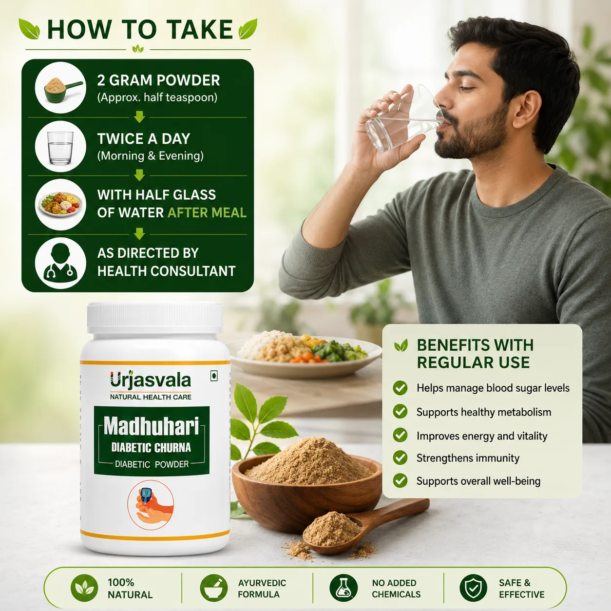 How to Use Urjasvala Diabetes Care Churna
