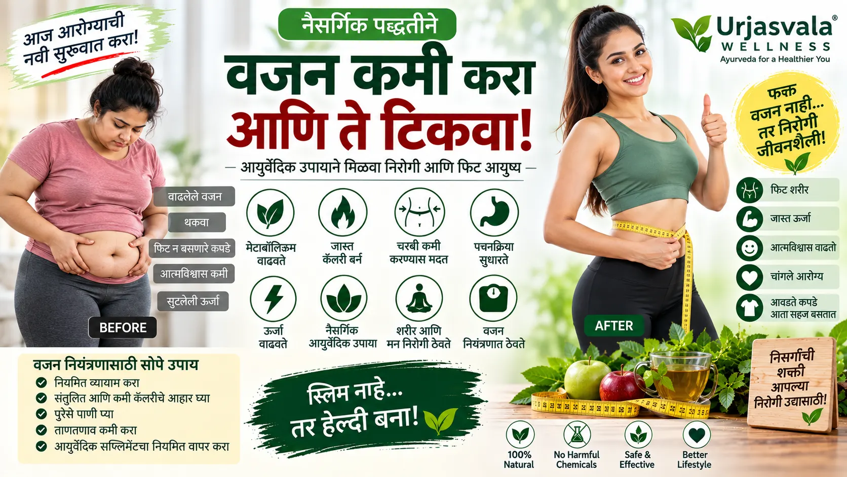 वजन कमी करण्यासाठी प्रभावी उपाय | नैसर्गिक पद्धतीने वजन कसे कमी करावे?